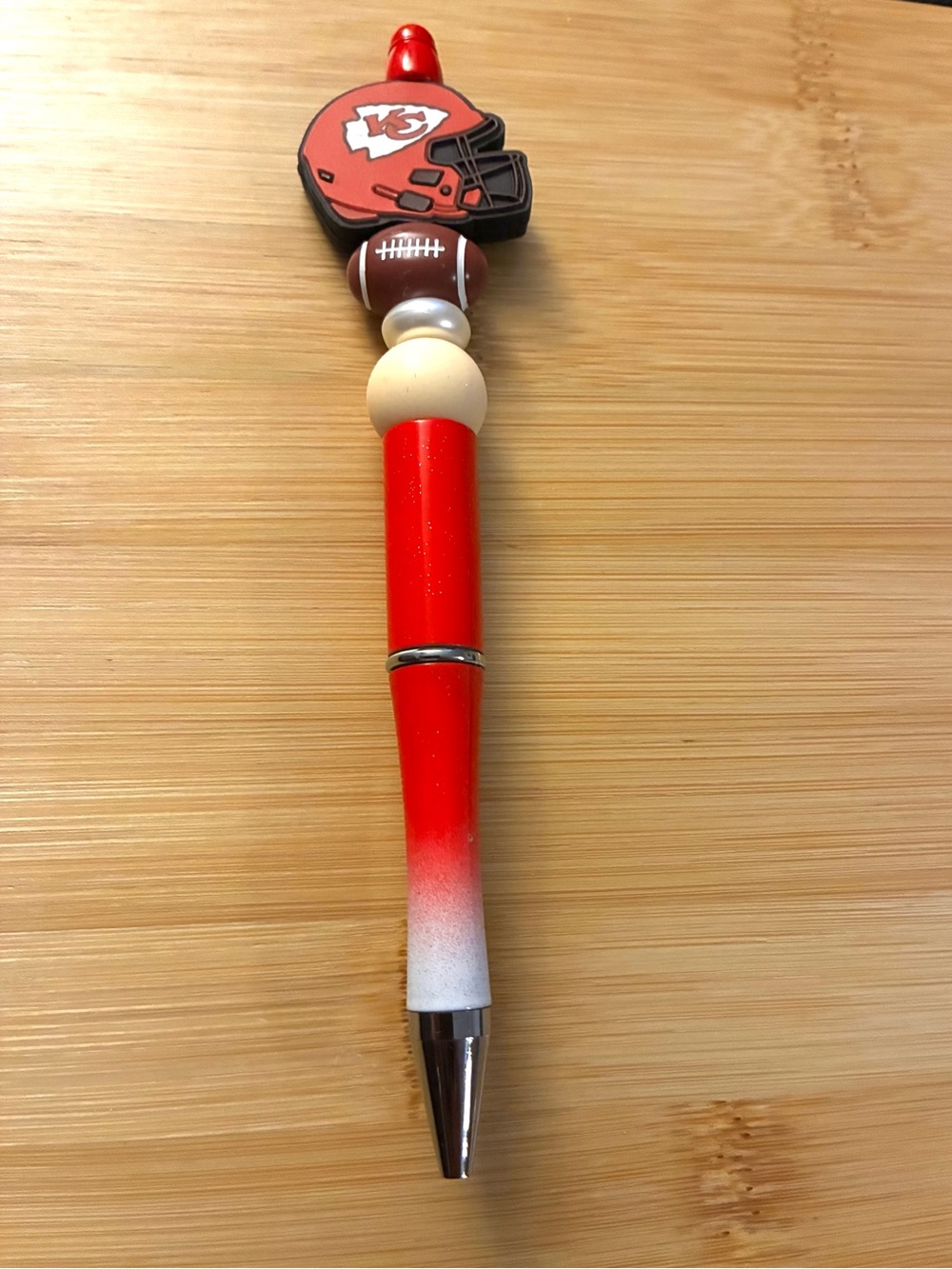 Kansas City Football Beaded Red Pen